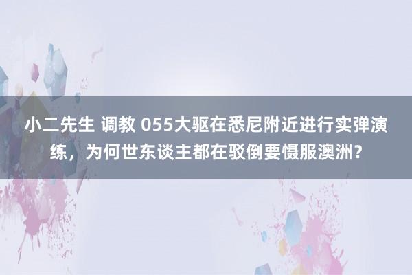 小二先生 调教 055大驱在悉尼附近进行实弹演练，为何世东谈主都在驳倒要慑服澳洲？