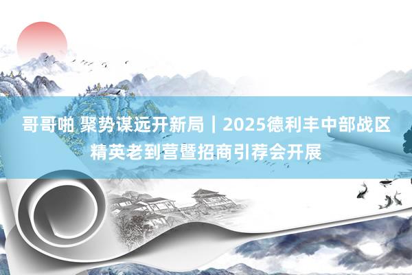 哥哥啪 聚势谋远开新局｜2025德利丰中部战区精英老到营暨招商引荐会开展