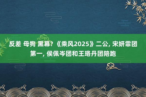 反差 母狗 黑幕? 《乘风2025》二公， 宋妍霏团第一， 侯佩岑团和王珞丹团陪跑